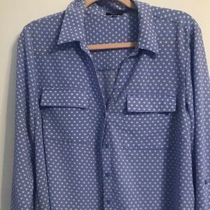 Blue and White Polka Dot Jones New York Blouse
